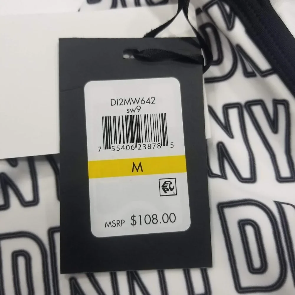 DKNY  Logo-Print One-Piece Swimsuit Size Medium - Picture 9 of 9